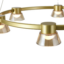 Rocket Iron & Glass Tri-Colour LED 6 Light Pendant